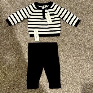 NWT baby boy sweater set. Navy blue and white. 3-6 months. Janie and Jack.